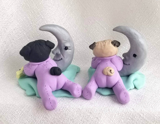 *ORDER for Rose* Hand Sculpted Collectible Pugs