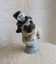 Load image into Gallery viewer, Happy New Year Pug Hand Sculpted Collectible