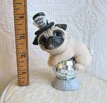Load image into Gallery viewer, Happy New Year Pug Hand Sculpted Collectible