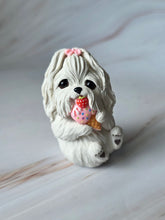 Load image into Gallery viewer, Maltese with Ice Cream Toy Hand Sculpted Collectible