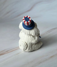 Load image into Gallery viewer, Maltese 4th of July Hand sculpted Clay Collectible