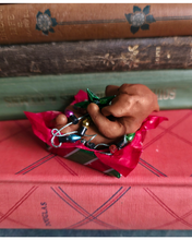 Load image into Gallery viewer, Dachshund Christmas Present Hand sculpted Clay Collectible