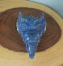 Load image into Gallery viewer, Blue Aventurine Dragon Head Crystal Collectible Carving
