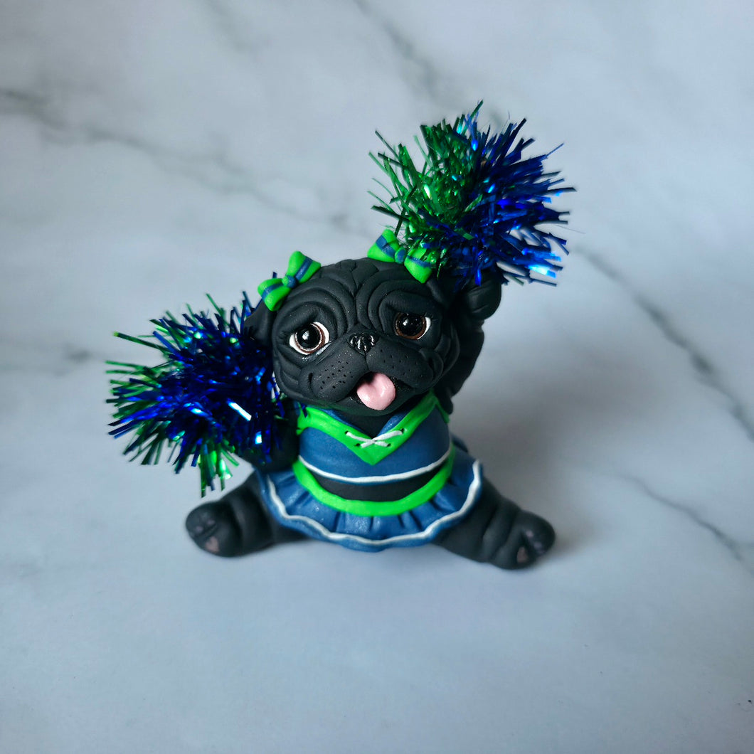 RESERVED for Ashley Pug Bundle Hand sculpted Clay Collectibles