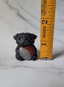 RESERVED for Ashley Pug Bundle Hand sculpted Clay Collectibles