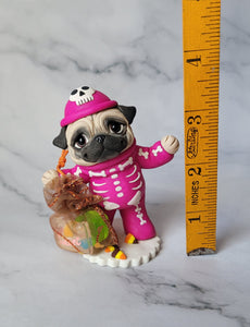 RESERVED for Ashley Pug Bundle Hand sculpted Clay Collectibles