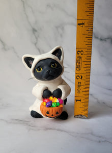 RESERVED for Ashley Black Cat Bundle Hand sculpted Clay Collectibles