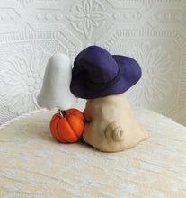 Load image into Gallery viewer, Halloween Pug Witch, Pumpkin &amp; ghost Hand Sculpted Clay Collectible