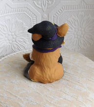 Load image into Gallery viewer, Corgi Witch Halloween Hand Sculpted Clay Collectible