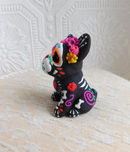Load image into Gallery viewer, Dia de Muertos/Day of the dead French Bulldog Mini Hand Sculpted Clay Collectible