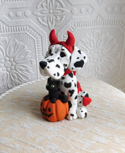Load image into Gallery viewer, Great Dane Halloween Devil costume  Hand Sculpted Clay Collectible