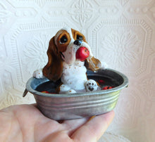 Load image into Gallery viewer, Basset Hound Bobbing for Apples Hand Sculpted Collectible