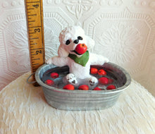 Load image into Gallery viewer, Poodle Bobbing for Apples Hand Sculpted Collectible