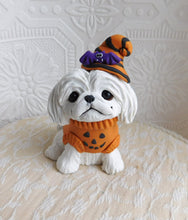Load image into Gallery viewer, Halloween Pekingese with Bat Hand Sculpted Collectible