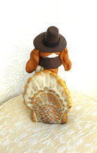Load image into Gallery viewer, Thanksgiving Basset Hound on a Turkey Hand Sculpted Collectible