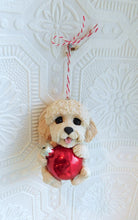 Load image into Gallery viewer, Goldendoodle Christmas ornament Hand Sculpted Collectible