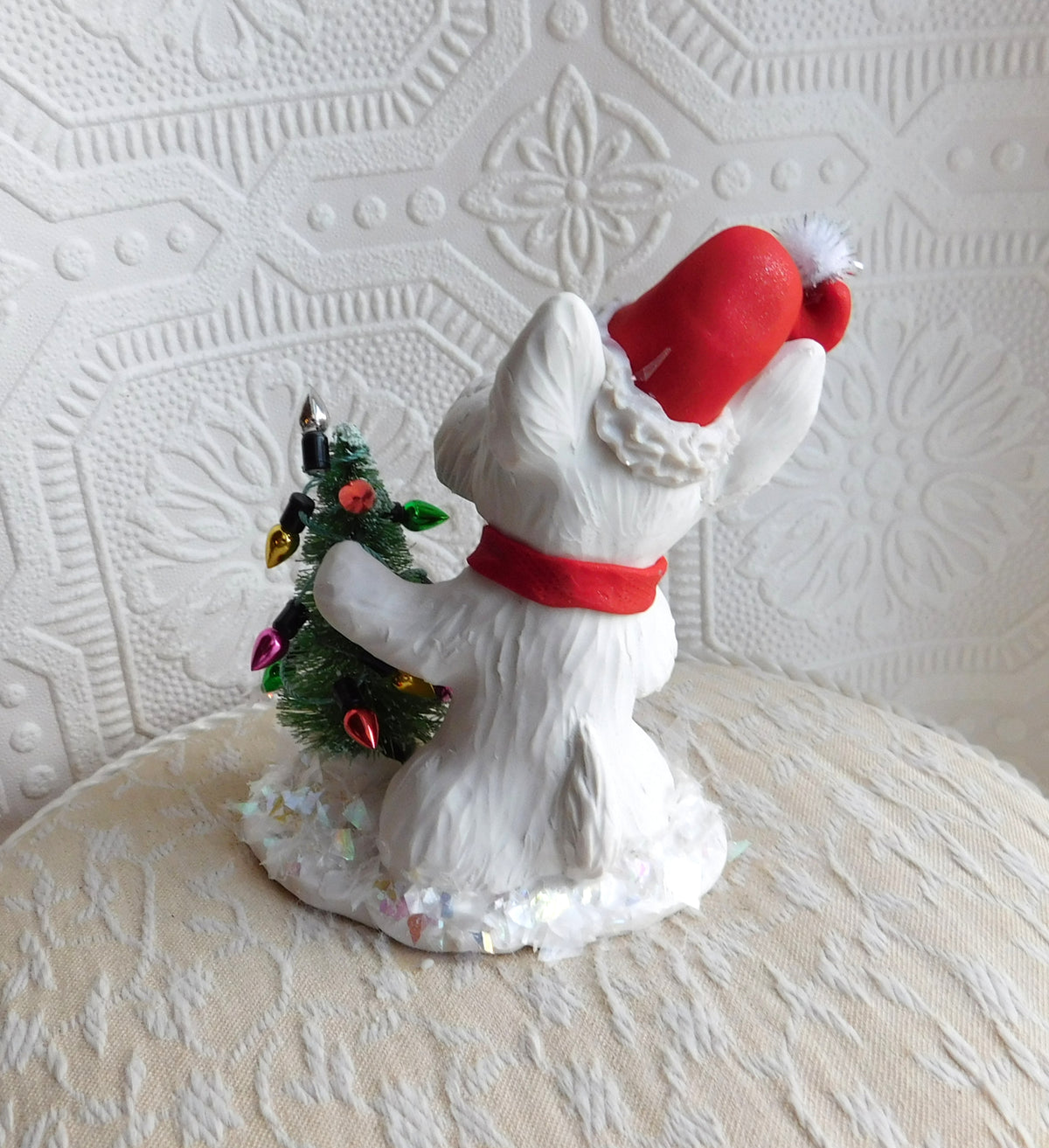 *SPECIAL ORDER* Christmas Krypto  trimming the tree Hand Sculpted Collectible