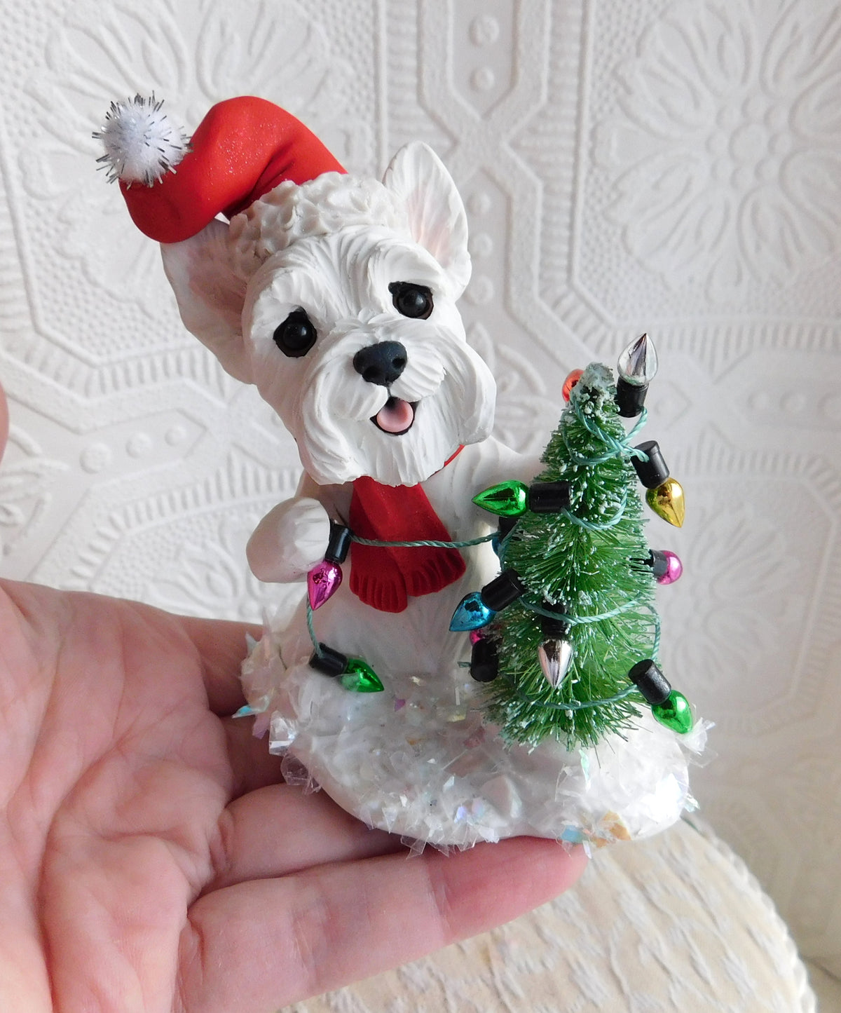 *SPECIAL ORDER* Christmas Krypto  trimming the tree Hand Sculpted Collectible