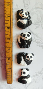 Set of 4 Panda Magnets - Furever Clay