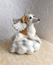 Load image into Gallery viewer, Dog Memorial, YOUR Pet Angel with Wings and Halo on cloud Keepsake portrait CUSTOM sculpture - Furever Clay