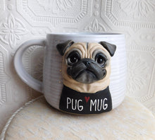 Load image into Gallery viewer, PUG MUG hand sculpted 3D Mug Dog Lover Collectible - Furever Clay