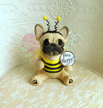 Load image into Gallery viewer, Bee Happy French Bulldog Hand sculpted Clay Collectible
