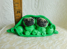 Load image into Gallery viewer, Two Pugs in a Pod Hand sculpted Clay Collectible
