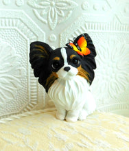 Load image into Gallery viewer, Papillon with Butterfly Hand Sculpted Collectible