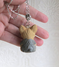 Load image into Gallery viewer, Yorkshire Terrier Love &amp; Energy Rose Quartz pendant necklace