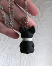 Load image into Gallery viewer, Boston Terrier Love &amp; Energy Rose Quartz Heart pendant necklace