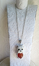 Load image into Gallery viewer, West Highland White Terrier Love &amp; Healing Red Agate heart stone pendant necklace