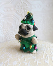 Load image into Gallery viewer, Christmas Tree Pug Hand Sculpted Collectible