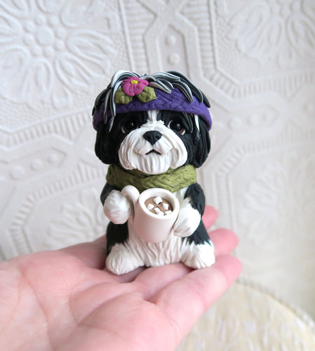 Cup of Cocoa Havanese Cutie Hand Sculpted Collectible