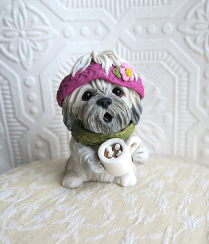 Cup of Cocoa Havanese Cutie Hand Sculpted Collectible