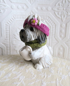 Cup of Cocoa Havanese Cutie Hand Sculpted Collectible