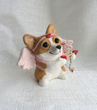 Load image into Gallery viewer, Valentine Cupid Corgi Hand Sculpted Collectible
