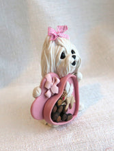 Load image into Gallery viewer, Maltese Valentine Candy Box and Cupid hand Sculpted Collectible