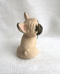 French Bulldog with a Rose Hand Sculpted Collectible