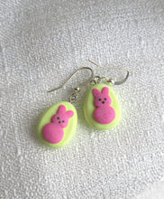 Load image into Gallery viewer, Candy Bunny Earrings Clay Sculpted Jewelry
