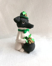 Load image into Gallery viewer, St. Patrick&#39;s Day Smooth Fox Terrier Hand Sculpted Collectible