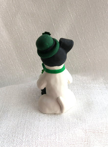 St. Patrick's Day Smooth Fox Terrier Hand Sculpted Collectible