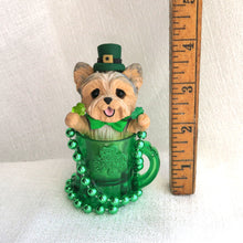 Load image into Gallery viewer, St. Patrick&#39;s Day Yorkshire Terrier Hand Sculpted Collectible
