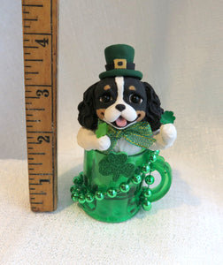 St. Patrick's Day Cavalier King Charles Spaniel Hand Sculpted Collectible