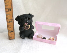 Load image into Gallery viewer, *RESERVED ORDER* Pug getting into the Donuts! Hand Sculpted Collectible