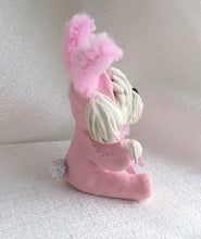 Load image into Gallery viewer, Pink Easter bunny suit Havanese or Coton de Tulear with Eggs Hand Sculpted Collectible
