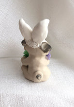 Load image into Gallery viewer, Easter bunny Ears Pug with Basket of Eggs Hand Sculpted Collectible