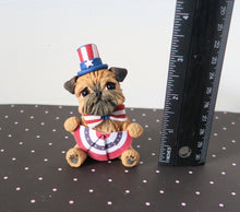 Load image into Gallery viewer, Americana Brussels Griffon 4th of July Hand sculpted Clay Collectible
