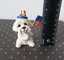 Load image into Gallery viewer, Americana Doodle- Goldendoodle /Maltipoo/ Poodle Mix 4th of July Hand sculpted Clay Collectible