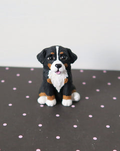 Mini Bernese Mountain Dog Handmade Resin Collectible