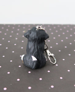 Bernese Mountain Dog Tassel Charm Handmade Resin Collectible Purse, backpack, or key chain charm
